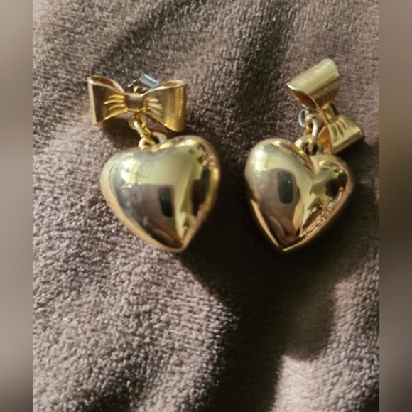 Large Vintage Gold BubbleHeart Pendant - Picture 4 of 4